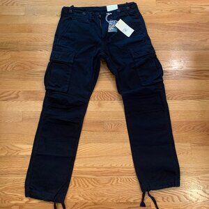 MNML Vintage Twill Cargo Pants - Midnight -32